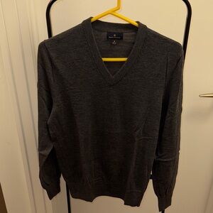 Brooks Brothers Charcoal V-Neck Sweater